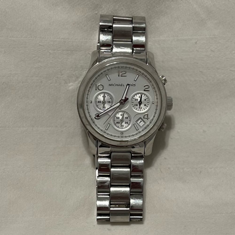 Michael Kors Women’s Silver Runway Watch